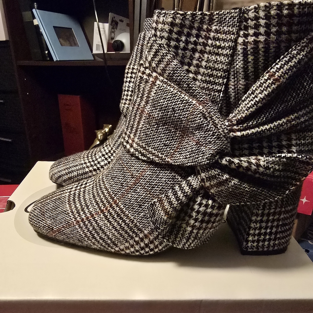 Plaid Ankle Boots
